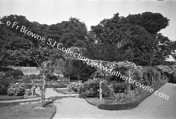 MALAHIDE CASTLE PERGOLA AND SUNDIAL IN GARDEN